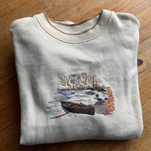 Cream Fall Soft Cozy Crew Neck Sweater - Picture 1 of 6